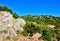 Rocky Greek Mountain Landscape With Clear Blue Sky