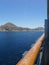 Rocky headland viewed from a cruise ship