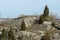 Rocky island in New Bedford harbor