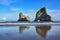 Rocky Islands, sand dunes, Wharariki Beach, Puponga, Nelson Dist