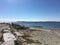 Rocky jetty water view