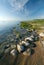 Rocky Lake Huron shoreline at De Tour State Park