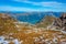 Rocky landscape alongside Schynige Platte-First hiking track in