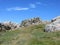 A rocky landscape on Lihou in the Channel islands