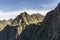 Rocky landscape of the peaks of the High Tatras in Slovakia