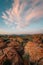 Rocky landscape at sunset, at Antelope Island State Park, on the Great Salt Lake, Utah