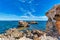 Rocky limestone formations on the coast and beaches of Point Peron