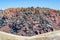 Rocky lunar landscape Nea Kameni volcanic island Santorini Caldera Greece