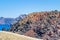 Rocky lunar landscape Nea Kameni volcanic island Santorini Caldera Greece