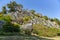 Rocky mountain at asian nature mountain stone with tree plant