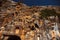 Rocky mountain, city of Caesarea Philippi Israel