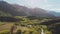 Rocky Mountain and Diamond Lake in the Mt Aspiring National Park at Wanaka, New Zealand