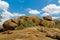 Rocky mountain hill in african savanna bush