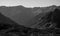 Rocky Mountain Landscape Black and white