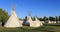 Rocky Mountain Man Rendezvous tent Indian tee pee 4K