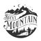 Rocky mountain Outdoor adventure travel vector  logo template