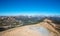 Rocky Mountain ridgeline as seen from top of Monarch Pass mountain top near Gunnison Colorado USA