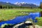 Rocky Mountain Scenic Panorama and River Landscape