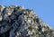 Rocky mountain top, sedimentary rocks