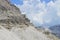 Rocky mountain top sedimentary rocks