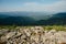 Rocky mountain tops in the Carpathians