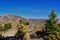 Rocky Mountain Wasatch Front peaks, panorama landscape view from Butterfield canyon Oquirrh range by Rio Tinto Bingham Copper Mine