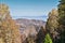 Rocky Mountain Wasatch Front peaks, panorama landscape view from Butterfield canyon Oquirrh range by Rio Tinto Bingham Copper Mine