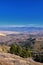 Rocky Mountain Wasatch Front peaks, panorama landscape view from Butterfield canyon Oquirrh range by Rio Tinto Bingham Copper Mine