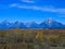 rocky mountains with blue sky