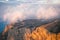 Rocky Mountains cliff and clouds sunset Landscape