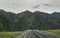 rocky mountains and drizzle rain