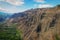 Rocky mountains in Na Pali Coast State Wilderness Park, shot taken from a helicopter, Kauai, Hawaii, USA