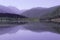 Rocky Mountains reflecting on Lake Granby, Colorado