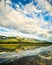 Rocky Mountains Reflection in Wetlands Landscape