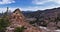 Rocky Mountains Sundial Peak at Lake Blanche hiking trail vista views in summer Wasatch Front, Big Cottonwood Canyon, Salt Lake Ci