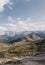 Rocky mountainscape at Sella Pass, Dolomites, Italy