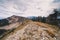 Rocky narrow ridge on top of mountains in the Bridger Teton National Forest