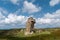 Rocky natural megalith in the Argimusco plateau, in northern Sicily Italy