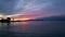 Rocky Ocean Coast, Dramatic Sunrise Sky. Winter Season. Vancouver Island, BC Canada