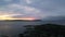 Rocky Ocean Coast, Dramatic Sunrise Sky. Winter Season. Vancouver Island, BC Canada