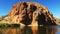 Rocky outcrop at glen helen gorge near alice springs