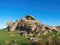 Rocky outcrop, tor in Dartmoor National Park near Belstone. Devon, England.