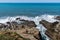 Rocky outcroppings reach into the Pacific Ocean at Cape Sebastian in Oregon, USA