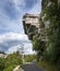 Rocky Overhang Above a Mountain Trail