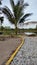 rocky path leading to an artificial lake