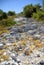 Rocky path leading to the top of the mountains