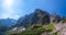 Rocky peak in the Tatra Mountais.