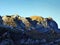Rocky peak Wiggis in the Glarus Alps mountain range