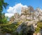 Rocky quartz formation, tourist destination geotope Grosser Pfahl, near Viechtach lower bavaria