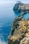 Rocky reef under Lindos acropolis on Rhodos island